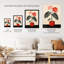 Wall Art Print Rubber Fig Alabaster Ficus Elastica Art Deco Style Botanical Painting Poster
