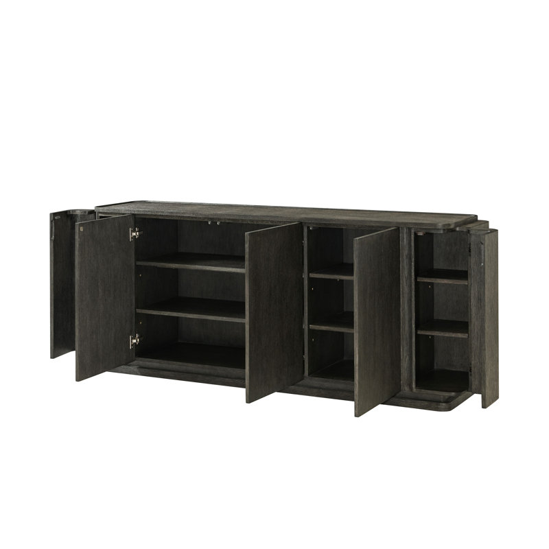 Repose 78.75'' W Solid Wood Sideboard, Charcoal Oak