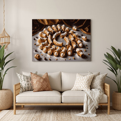 Desserts Cannoli Black Metal Wall Art