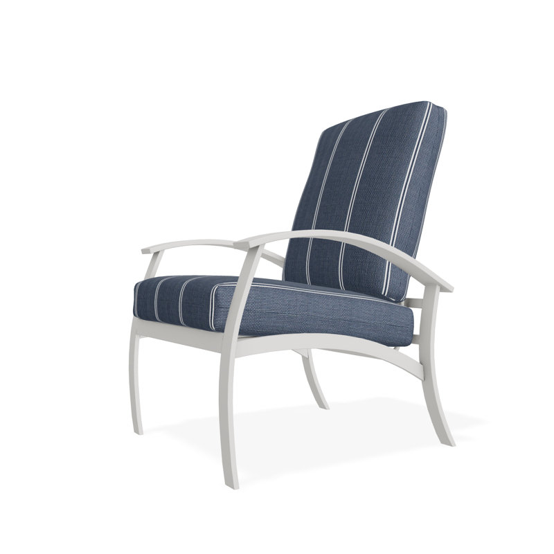 Belle Isle Cushion Deep Seating Arm Chair, Snow, Canvas Haze
