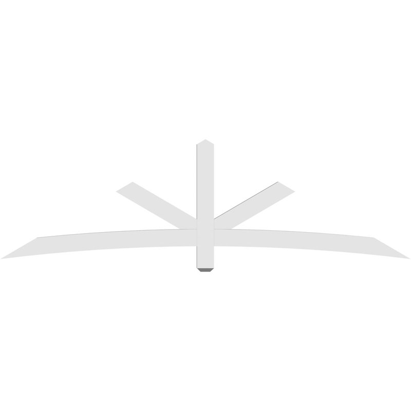 Support de pignon Alberta Alberta, H 28 po x l 96 po (pas: 7/12), P 2 po x F 4 po, PVC