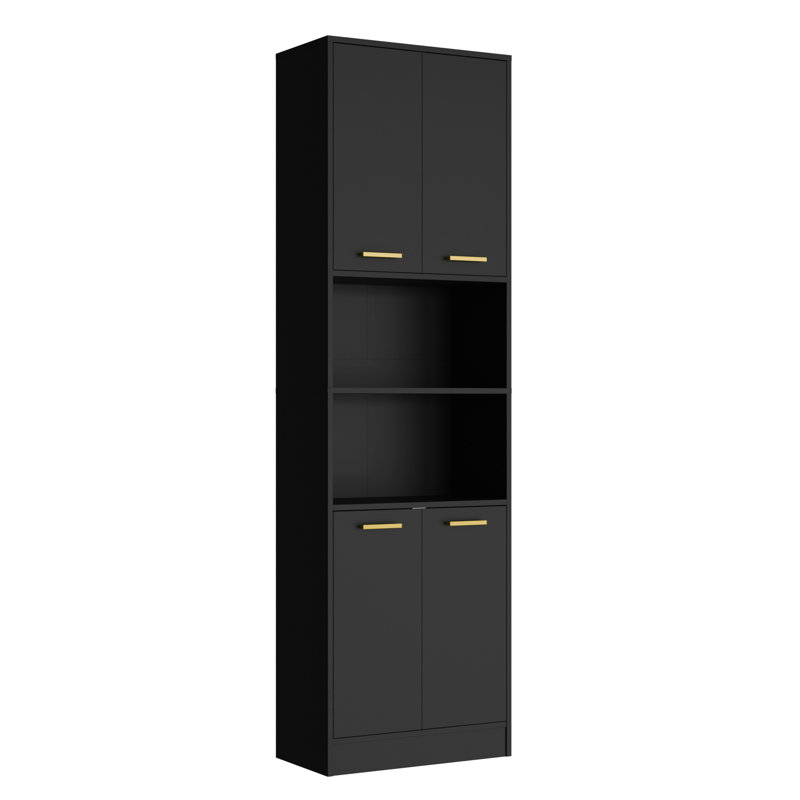 Bibliothèque standard avec tablettes réglables H 74,8 po x l 22,1 po, Black