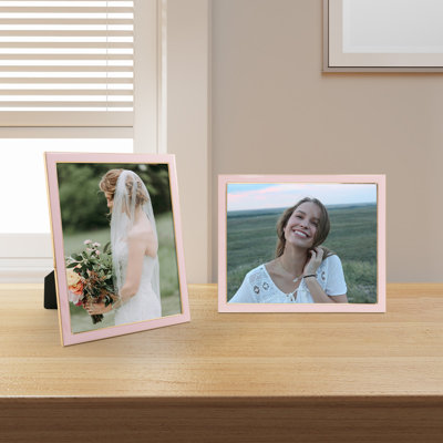 Aluminum Gold Edge Enamel Frame 2 Set