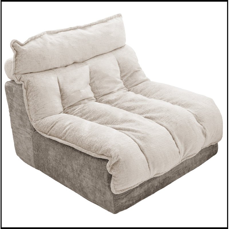 Siège simple rembourré avec coussin moelleux Gerner, Beige