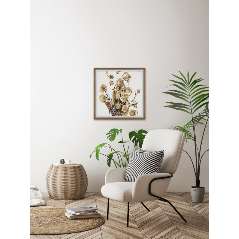 Bright Yellow Petals - Single Picture Frame Painting, 51 cm H x 51 cm W