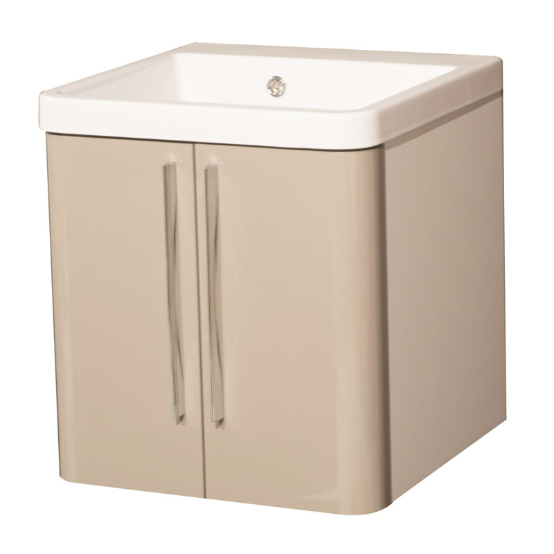 Damira 505mm Single Bathroom Vanity with Integrated Ceramic Basin, Grey