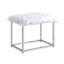 Bureau de coiffeuse avec miroir et tabouret en chrome