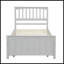 Lit plateforme simple avec lit gigogne-338808068