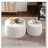 White Round Storage Table Set