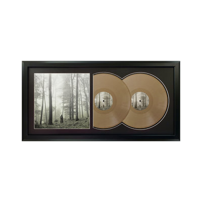Taylor Swift "Folklore" Framed Double Vinyl Record Wall Art, LP Album Cover Display, Music Memorabilia Decor, Unique Gift for Vinyl Lovers
