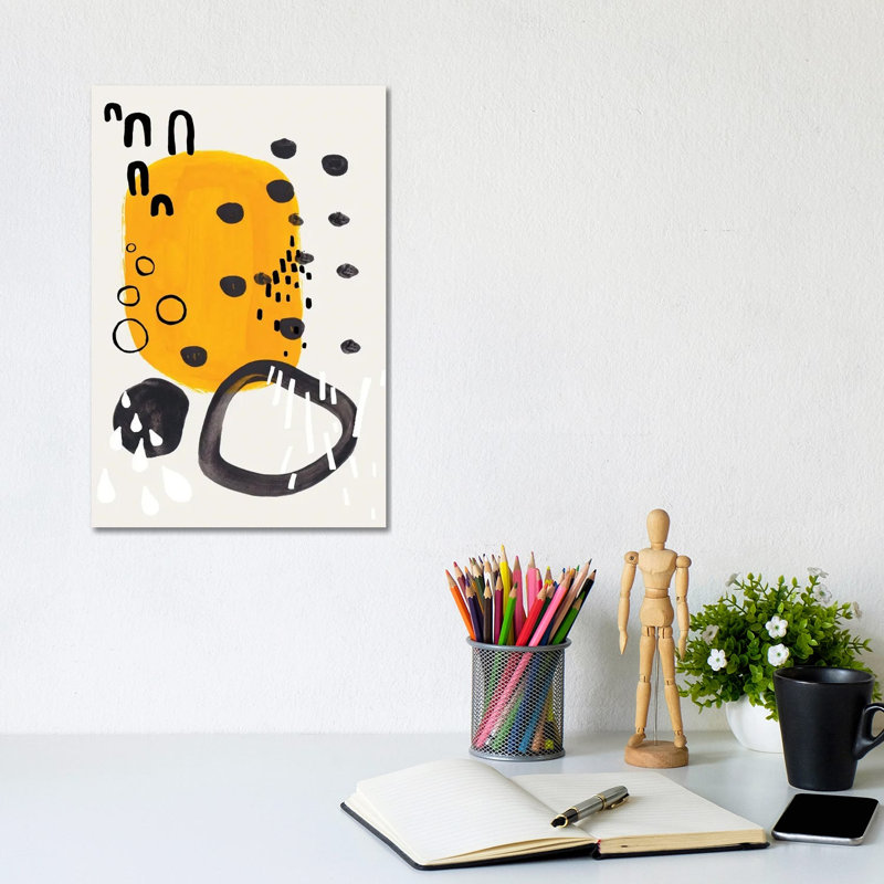 Mustard Ring Party by EnShape - Wrapped Canvas Print, 20.32 cm H x 30.48 cm W