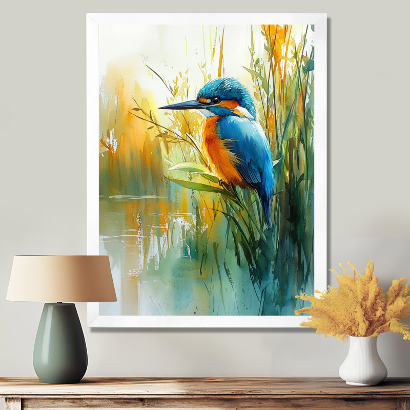 Lawrence - animaux, art mural, salon, 32" H x 16" W, Picture Framed, Blanc