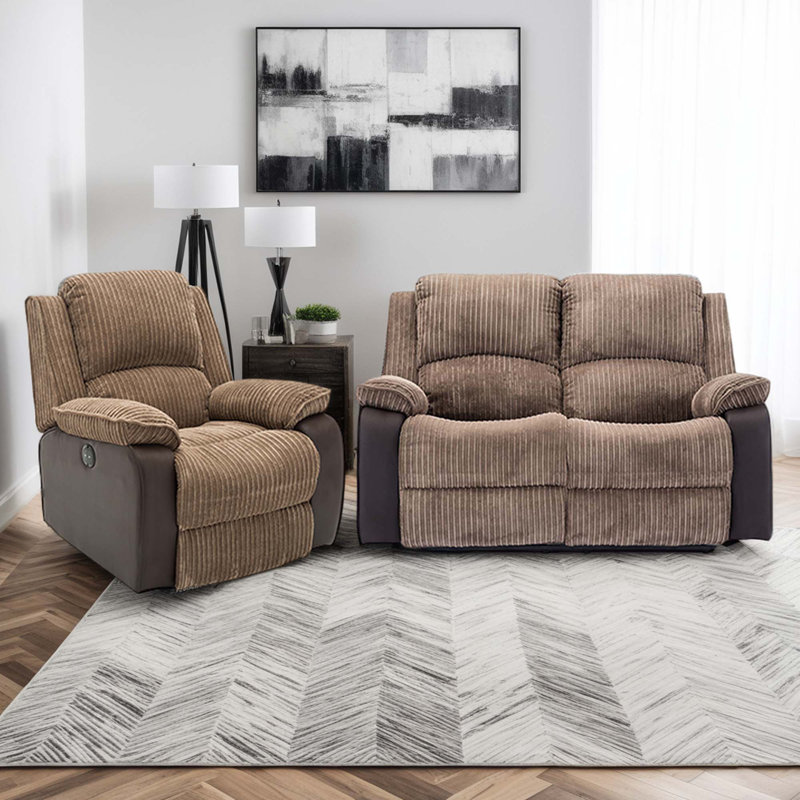 Electric Reclining Living Room Sets, Brown