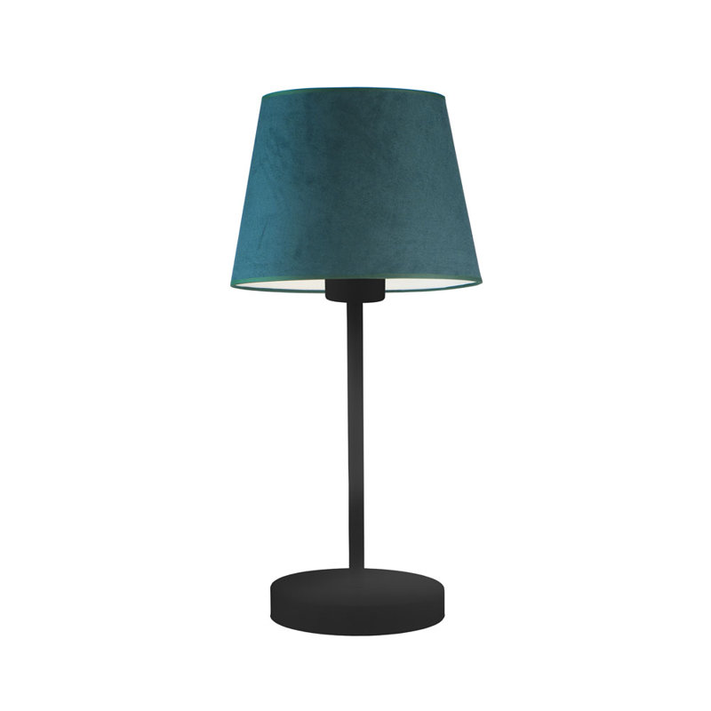 Alekper Metal Desk Lamp, Black Base/Green Bottle Shade