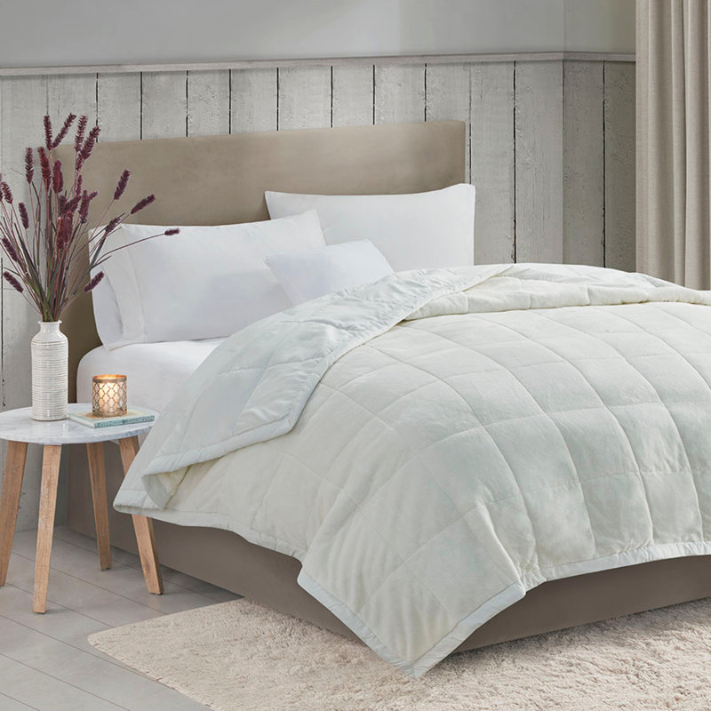 Couverture réversible en duvet HeiQ Smart, Ivoire ivoire, Très grand lit