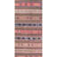 Tapis de zone en laine de couloir 4 pi 1 po x 9 pi 11 po one-of-kind-noué la années 1950 rose Gualtier