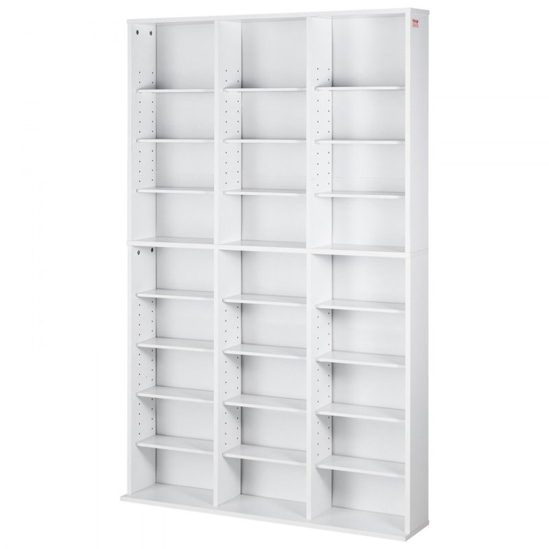 Étagères en bois H 5 po, Blanc