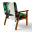 Chaise avec accoudoirs rembourrée Geometric IV-1951322359-2064762562