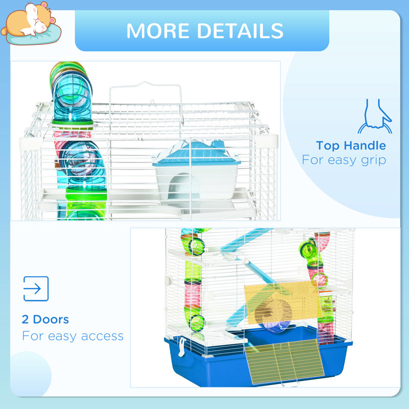 Très grande maison de hamster de 23 po - 5 avec tubes et tunnels