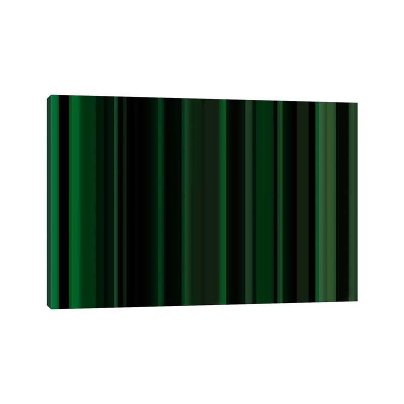 Dark Matrix Green by Latitude Run - Wrapped Canvas Gallery-Wrapped Canvas Giclée, 20.32 cm H x 30.48 cm W