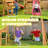 SuniBoxi Wooden Playground Sets for Backyard, Swing Sets with Monkey Bars, 2 Belt Swing, Wave Slide, Rock Climb Ladder for Age 3-6 outdoor play