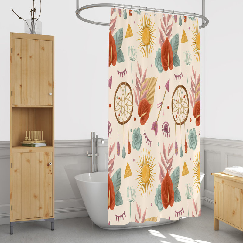 Rideau de douche simple, H 70 po x l 72 po