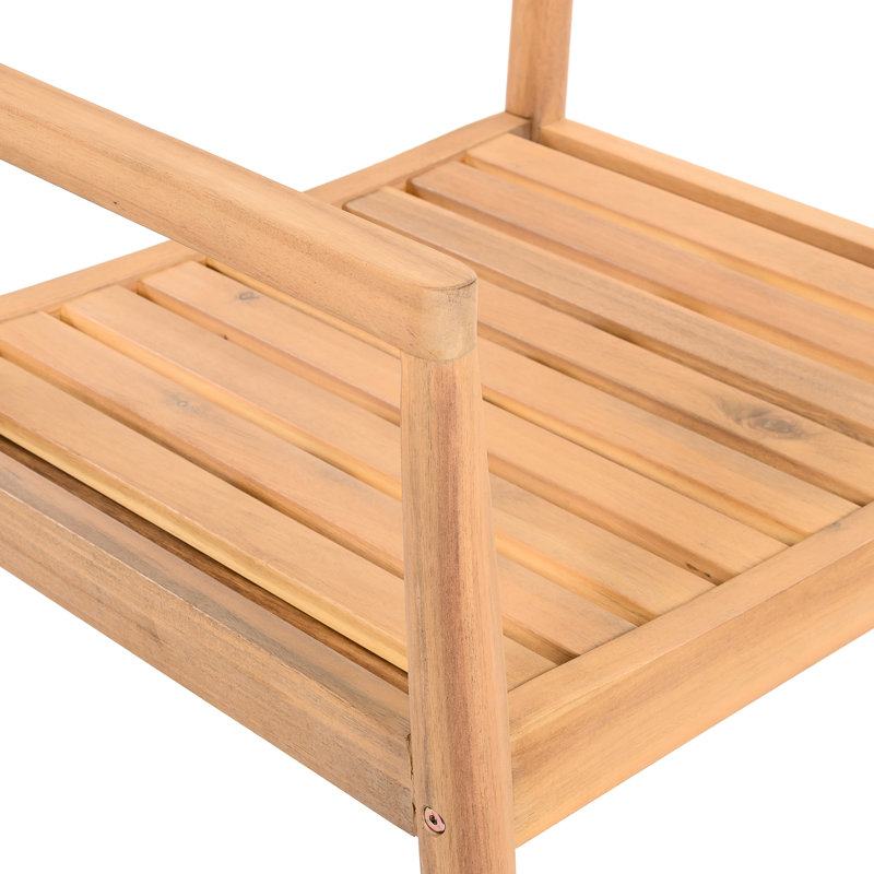 4 chaises d'extérieur en bois tressé gris aspect corde tressé pour toutes saisons