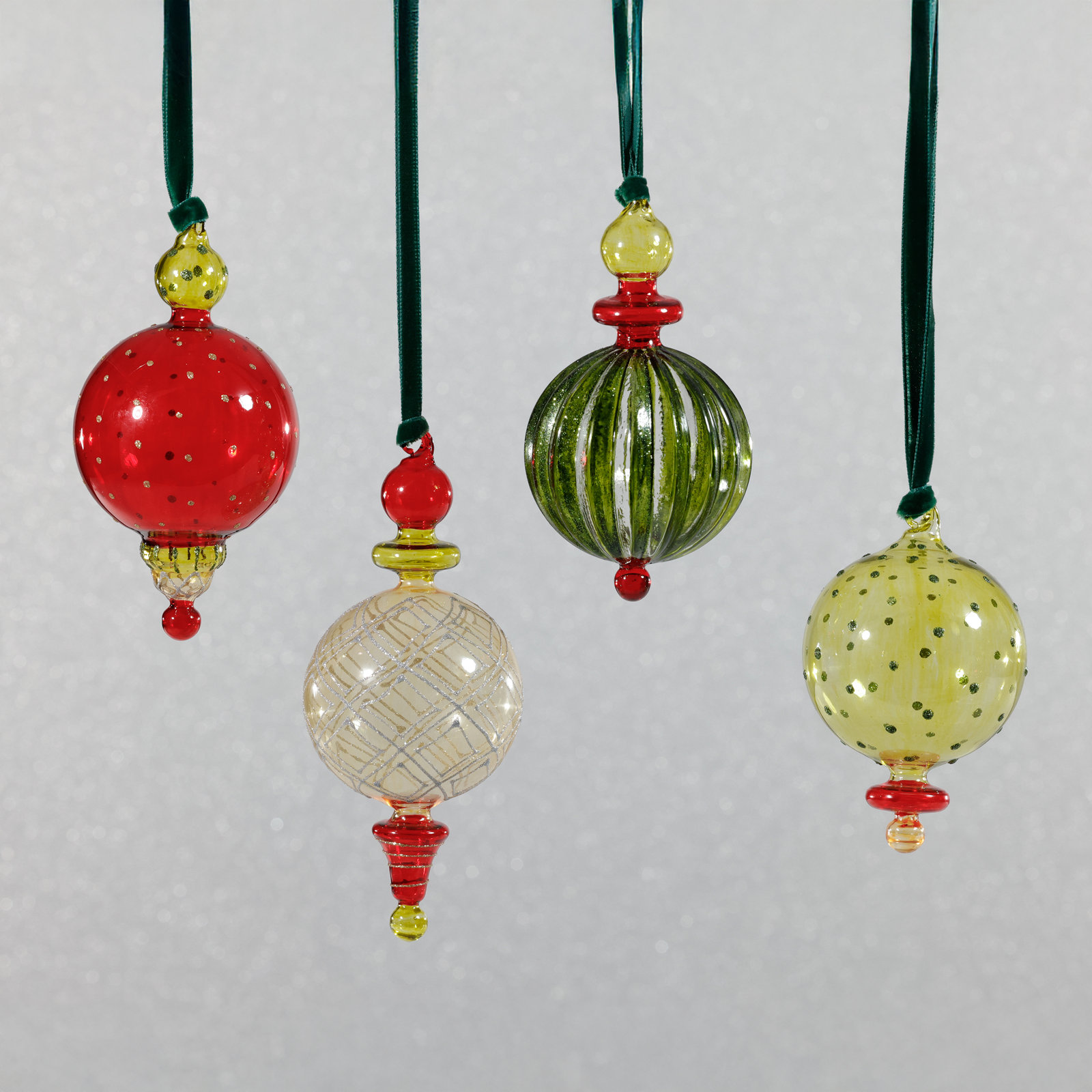 3" Glass Finial Ornament