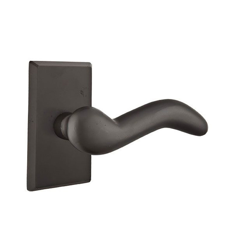 Faux levier de porte double avec rosette Cody, Oui, Bronze, noir mat