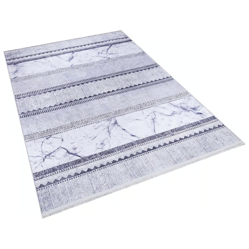 Dagnen Performance Cotton Washable Striped Indoor / Outdoor Rug, Rectangle 5'11" x 9'2"