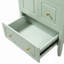 Meuble-lavabo 24 po avec lavabo, une armoire avec porte à fermeture douce, 3 tiroirs à fermeture douce, poignées en métal rétro