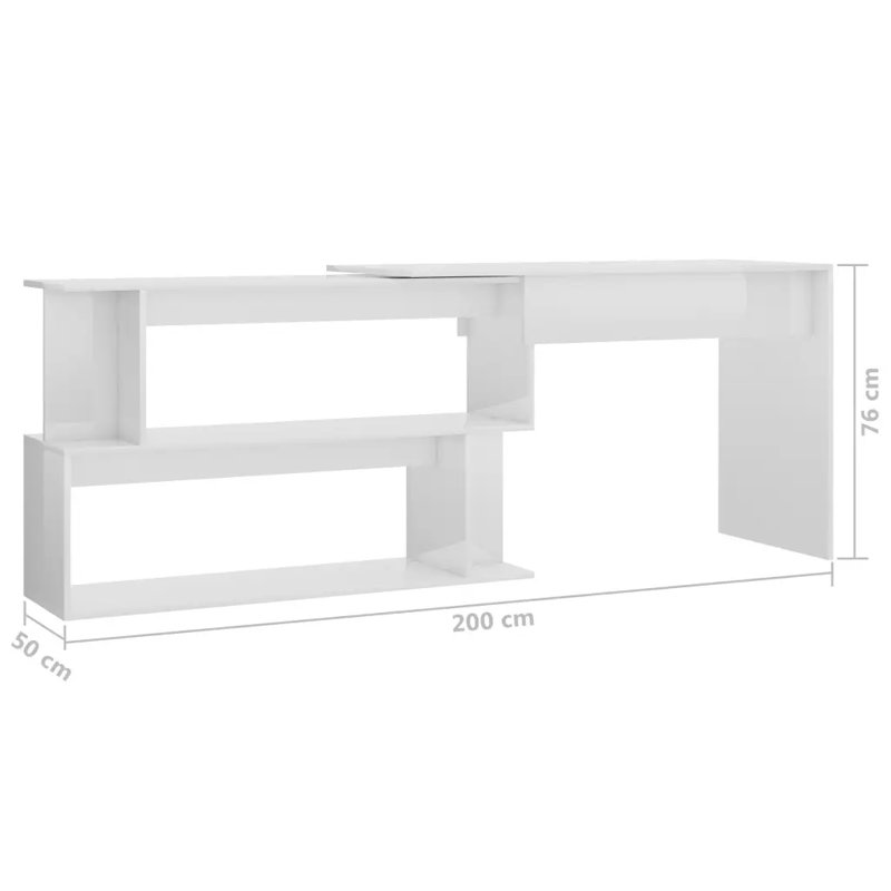 Anastazja Writing Desk, High Gloss White