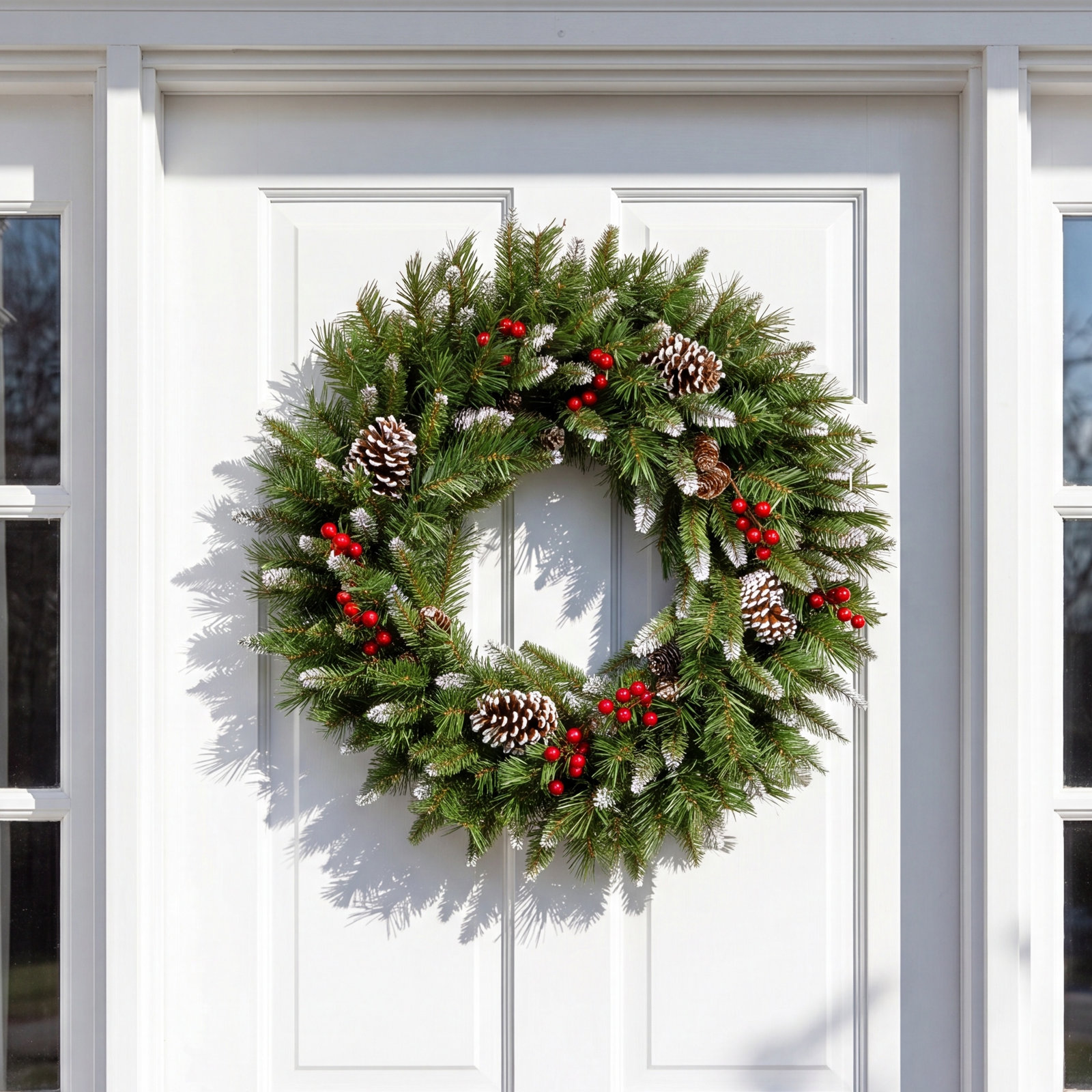 24" Frosted Berry Christmas Wreath