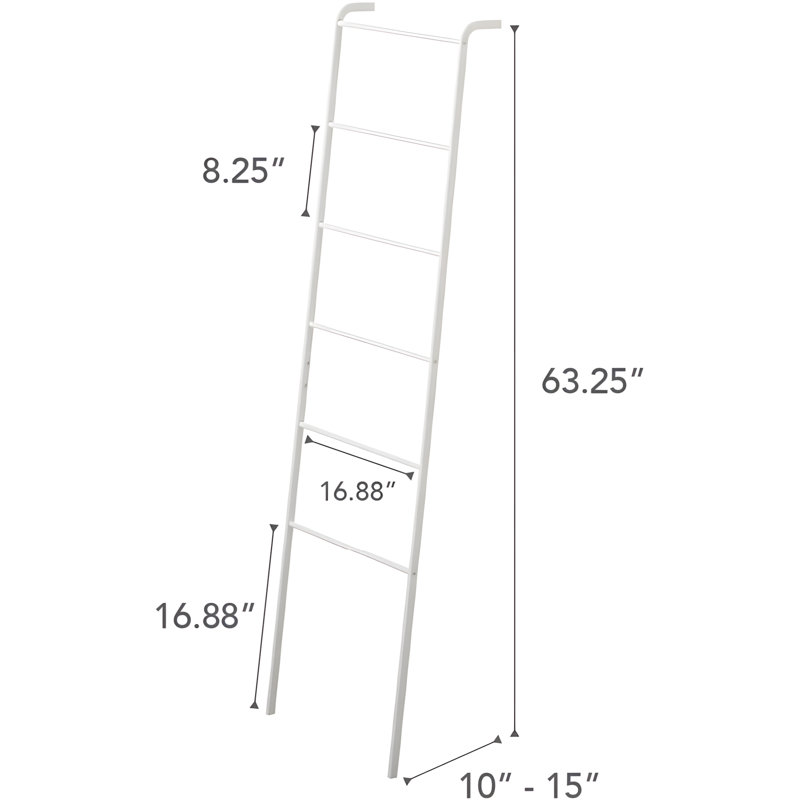 Space-Saving Steel Leaning Ladder Rack For Modern Home Storage And Organization