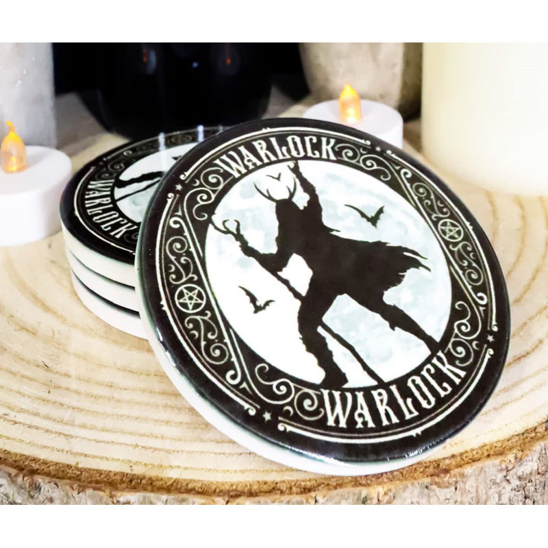 Ceramic Round 4 Piece Coaster Set