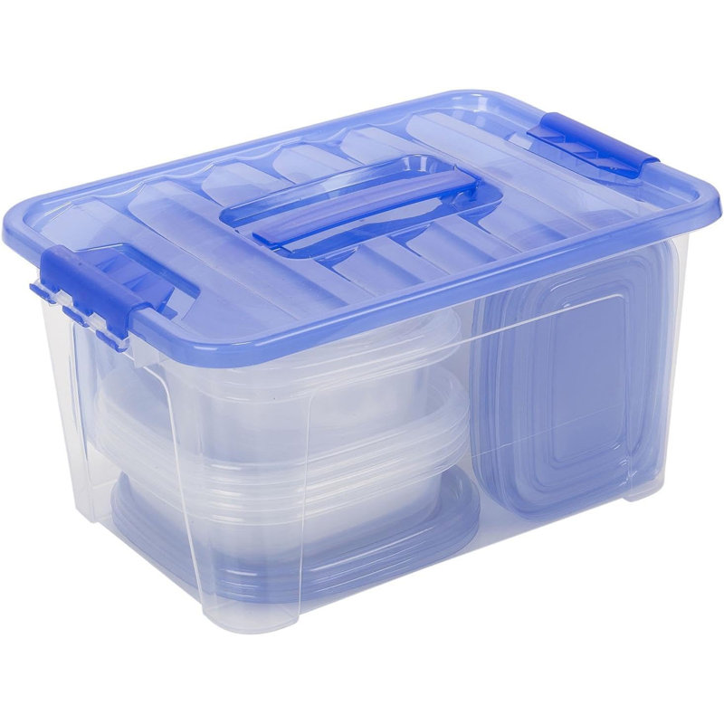 54-Piece Food Storage Container Set With Lids – Plastic Meal Prep Boxes – Stackable Reusable Kitchen Containers – Freezer, Microwave & Dishwasher Safe For Lunch, Pantry & Leftovers
