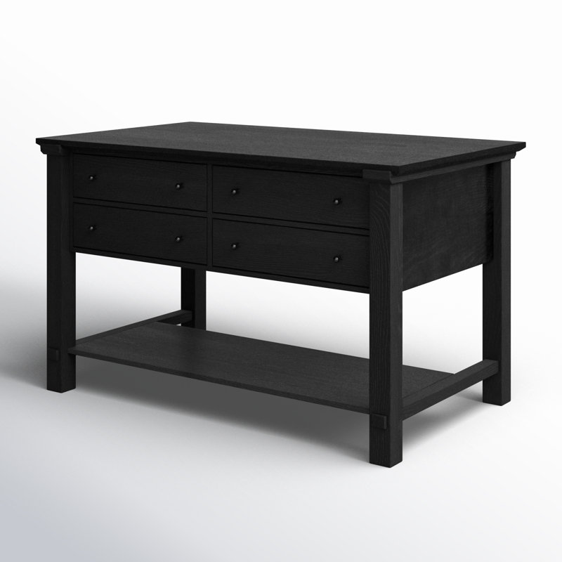 Gardendale Kitchen Island, Black