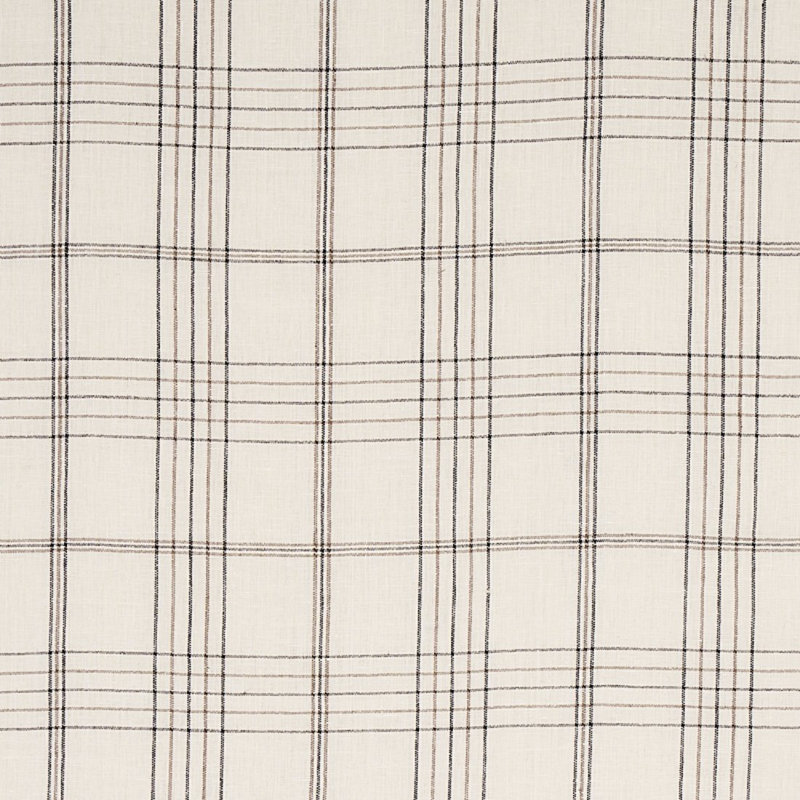 Tissu en lin à carreaux Nils, Gris anthracite