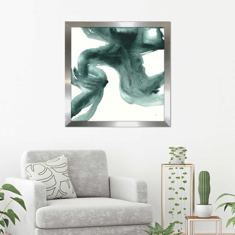 " Jasper Wash I ", 21.5" H x 21.5" W x 0.75" D, Silver Framed