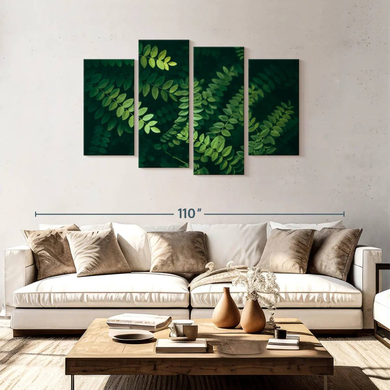 Harnek Acacia Tree Leaves, 48" H x 75" W