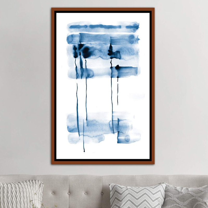 « the wind » par lesia binkin-reproduction d’art, Toile avec cadre en bois brun, H 26 po x l 18 po x 1,5 po