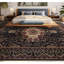 Hand-Knotted High-Quality Black and Rust Area Rug