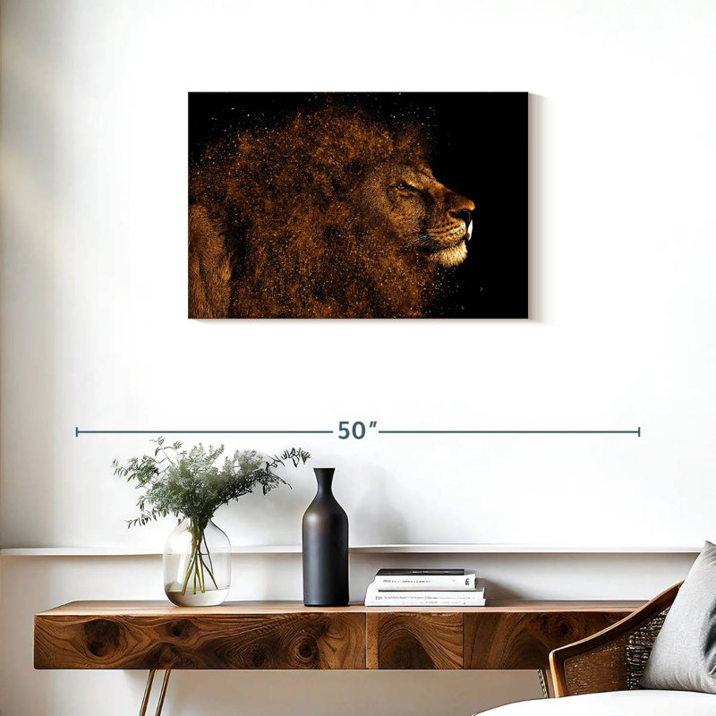 Tête de lion Brampt, H 20 po x l 30 po
