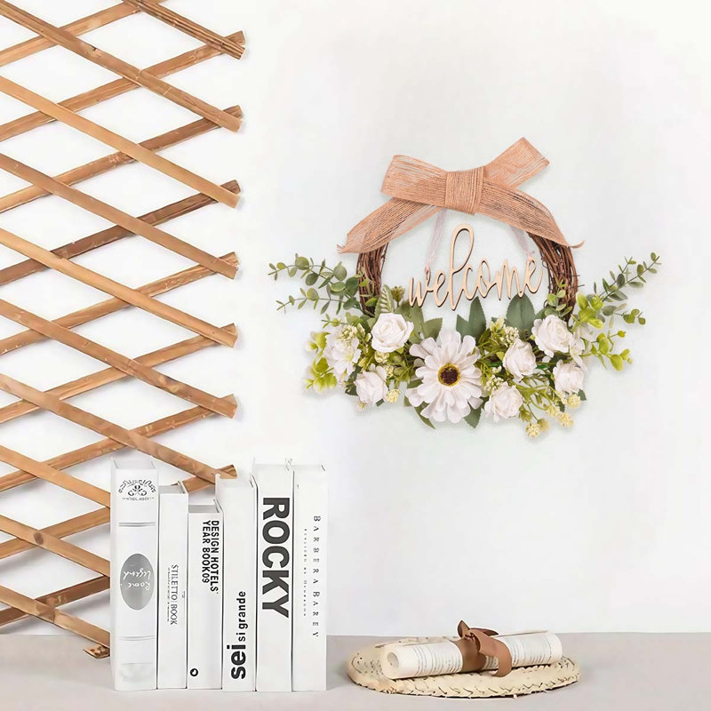 Couronne blanche 16 pouces pour porte d'entrée