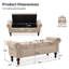 Banc de rangement rembourré avec compartiments de rangement segmentés-357616817-457804616