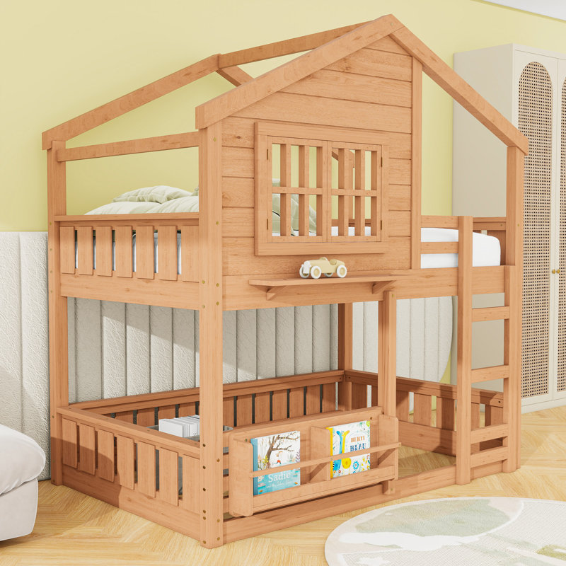 Lit House avec double couche, Lit superposé double sur double