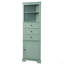 Armoire haute triangulaire avec 3 tiroirs et tablettes réglables pour la salle de bain, la cuisine ou le salon, panneau de fibres à densité moyenne avec finition peinte-1962557116