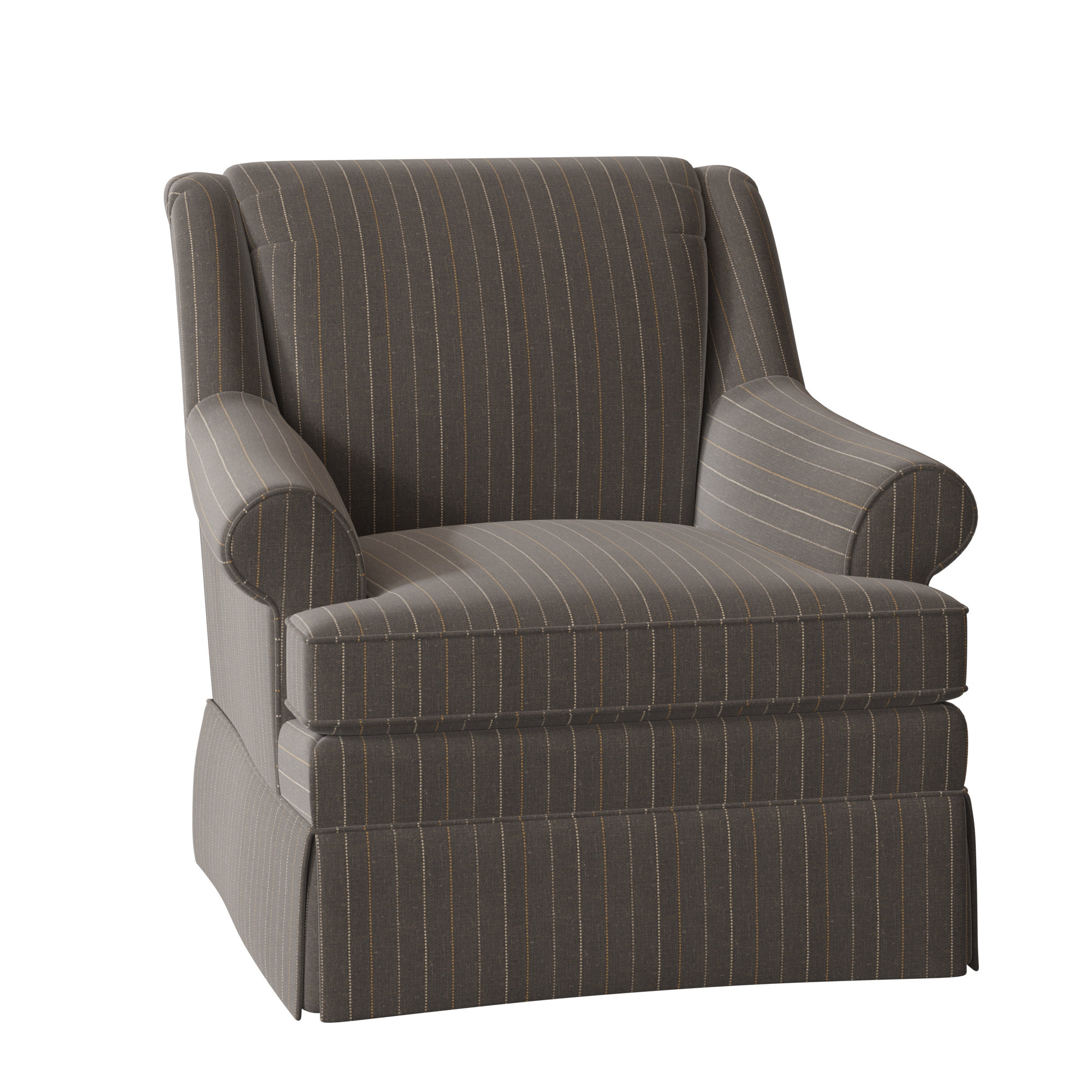 Eliana Upholstered Armchair, No, Cleo 41 Gray Stripe