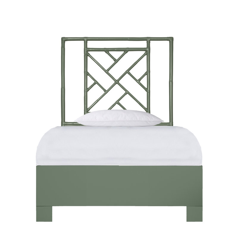 Lit standard à profil bas Olga, Simple extra long, Evergreen