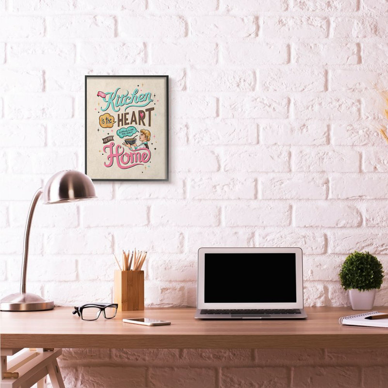 «Kitchen Heart and Home Vintage Comic Book Word Design» par Ester Kay - reproduction d'art textuel sur toile
